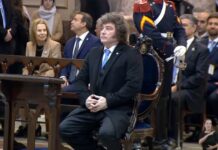 Milei encabezó el Tedeum del 25 de Mayo en medio de la interna libertaria