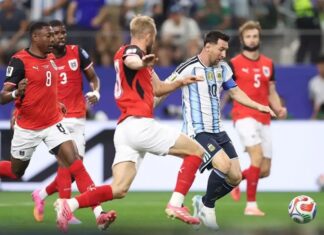 Messi firmó un doblete ante Austria y se convirtió en el máximo goleador de los Mundiales