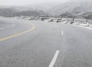 Alerta en los Valles: corte total en la Ruta 307 por hielo y congelamiento de la calzada