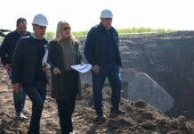 Rossana Chahla supervisó la obra hidráulica en el barrio 360 Viviendas, que ya tiene un avance del 60%