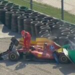 Fuerte choque de Charles Leclerc provocó lágrimas en Ferrari y bandera roja