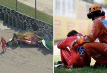 Charles Leclerc fue sometido a controles tras su brutal accidente en Monza